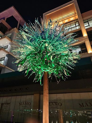 eine Baumkrone aus Glas