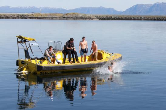 ein paar Mutige wollten Anfang Mai schon mal die Wassertemperaturen testen.....brrrr