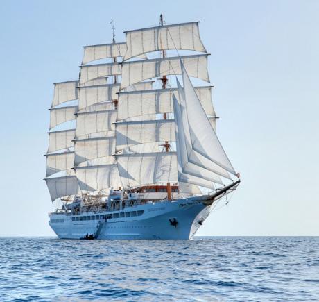 die Sea Cloud Spirit in voller Segelpracht