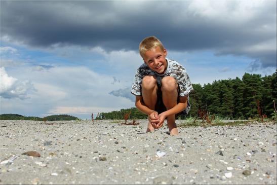 am Strand auf Tromøya