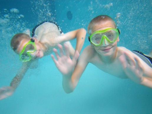 Abtauchen im Schwimmbad darf auch  mal sein